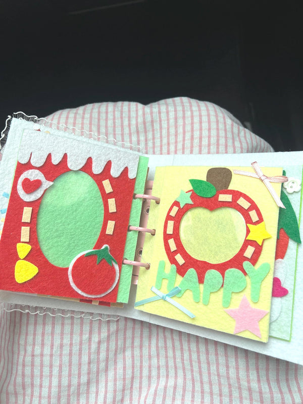 Handmade Tomato Theme Felt Album – Soft Felt Photo Book for Kids, Baby Keepsake Gift