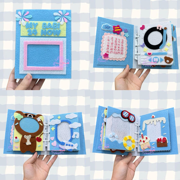Handmade Kawaii Felt Photo Album: Scrapbook Gift for Couples