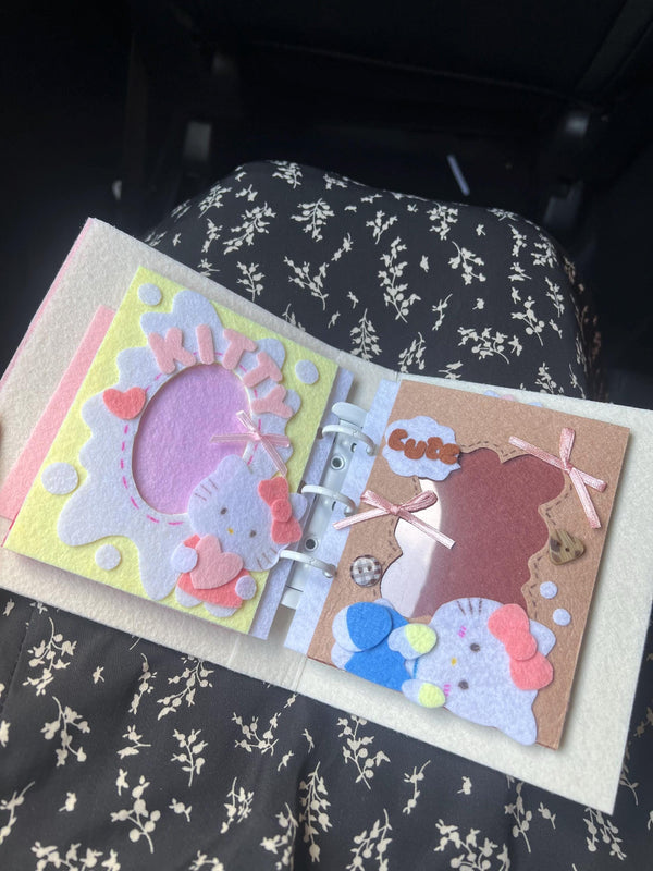 Handmade Hello Kitty Felt Photo Album: Kawaii Mini Scrapbook
