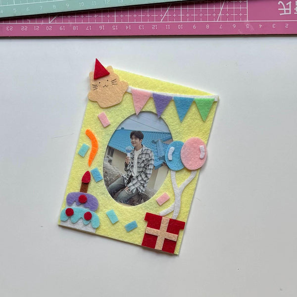 Handmade Felt Birthday Card Holder: Kawaii Photo Display