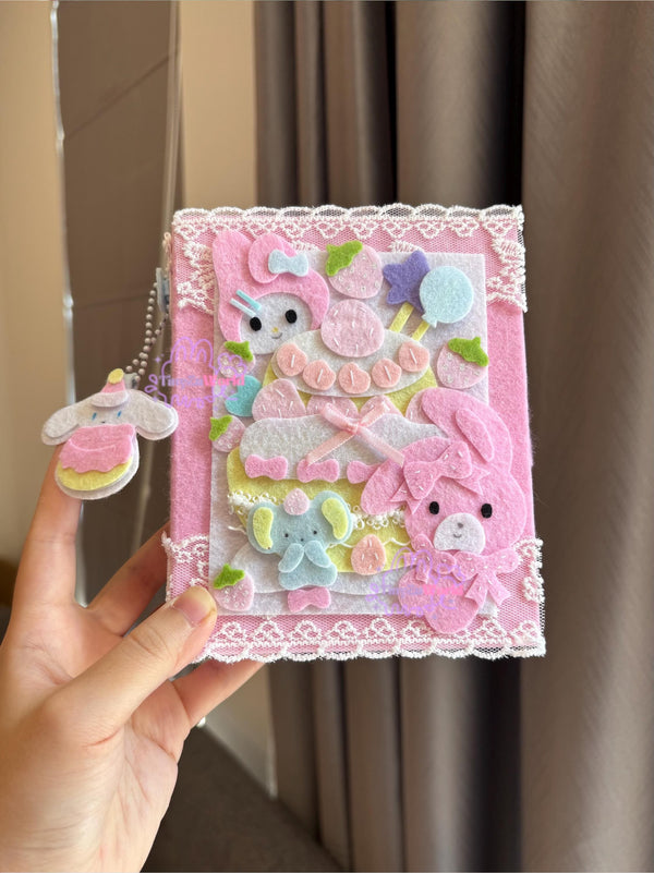Handmade Kawaii Felt Photo Album: Pastel Scrapbook Gift