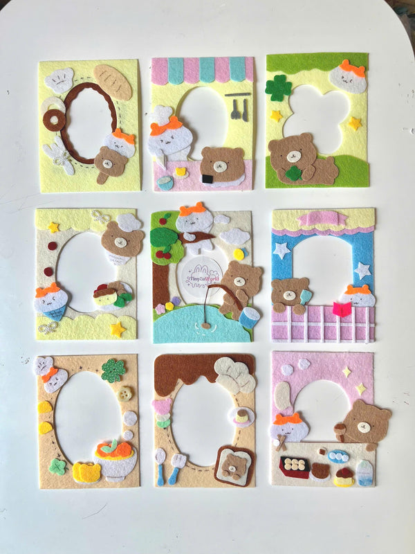 Kawaii Chef Bear CardHolder – Handmade Felt Accessory for Teens & Girls