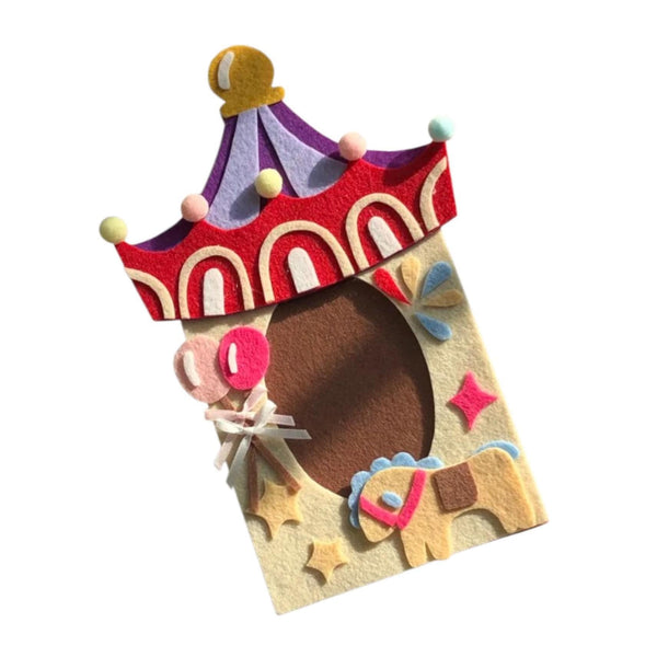Carousel-Themed Felt Cardholder – Handmade & Adorably Whimsical