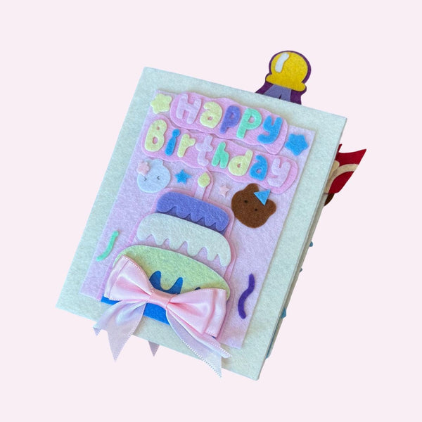 Handmade Kawaii Felt Birthday Photo Album: Keepsake Memory Book