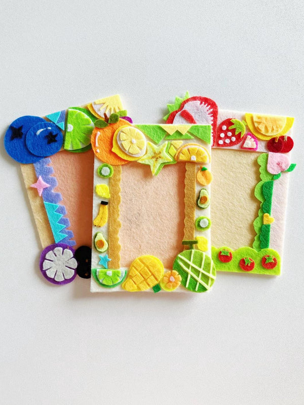 Handmade Felt Photo Frame – Fruit Theme | Kawaii Photocard & Polaroid Display