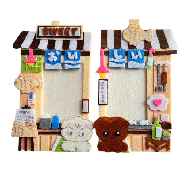 Handmade Felt Cardholder – Japanese Taiyaki Shop Theme